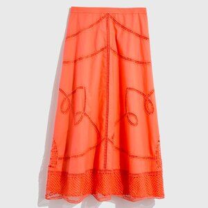 Vineyard Vines Orange Midi Skirt